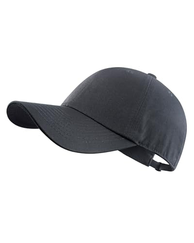 GADIEMKENSD Unstructured Baseball Cap Adjustable, Running Hat for Men Women, Cotton Dad Hat Plain for Outdoors Activities - color: Dark Gray