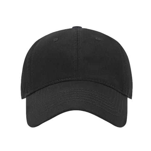 Hats for Men Classic Adjustable Strapback Cotton Dad Hats Baseball Caps for Men and Women - color: Black