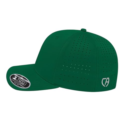 Cap America i8533 Flexfit 110 Performance 6-Panel Adjustable Snapback Cap - color: Dark Green