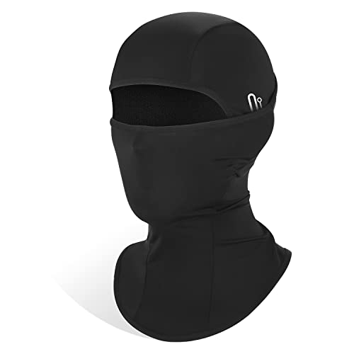 GL GLENSLAVE Summer Balaclava, Cooling Ice Silk Balaclava Full Face Mask UV Protector for Men Women Motorcycle Cycling - color: Black