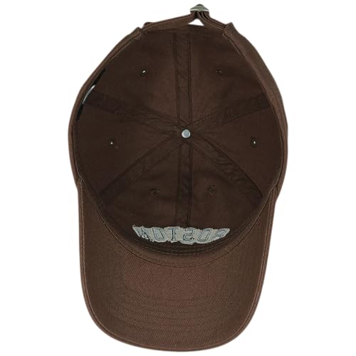E BY ELIDAN Boston EST 1630 Dad Hat, Embroidered Cotton Baseball Cap - color: Brown