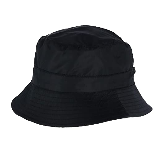 ANGELA & WILLIAM Women's Waterproof Packable Rain Hat with, Black, Size One Size