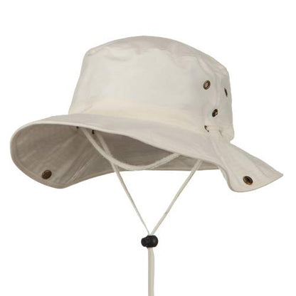 Extra Big Size Brushed Twill Aussie Hats - color: Beige, size: X-Large-XX-Large
