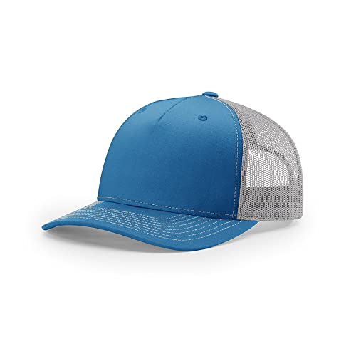 Richardson 112FP & 112PFP Classic Fit Five-Panel Snapback Trucker Cap |OSFM - color: Cobalt Blue/Grey