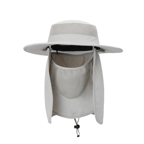 Outdoor Sun Hat UPF 50 Protection Waterproof Fishing hat Face Cover Summer Neck Flap Hat