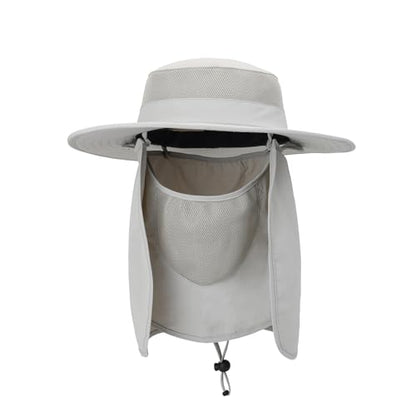 Outdoor Sun Hat UPF 50 Protection Waterproof Fishing hat Face Cover Summer Neck Flap Hat
