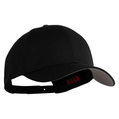 e4Hats.com 6 Panel Low Profile Structured Baseball Cap - color: Black