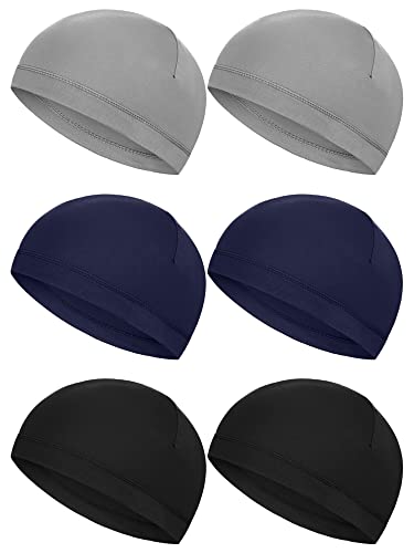 Boao Doo Rags Skull Cap for Men Sweat Wick - color: Gray, Navy Green, Black, size: Medium