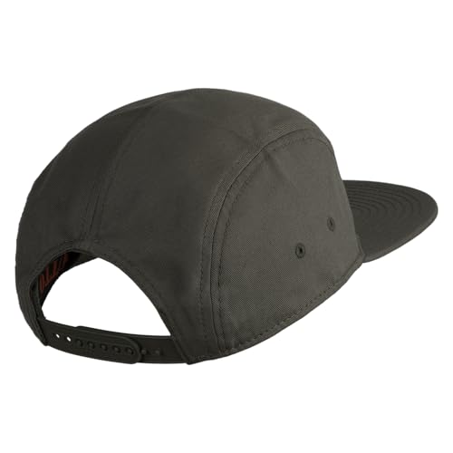 5 Panel Superior Cotton Twill Flat Bill Camper Cap - color: Olive Green