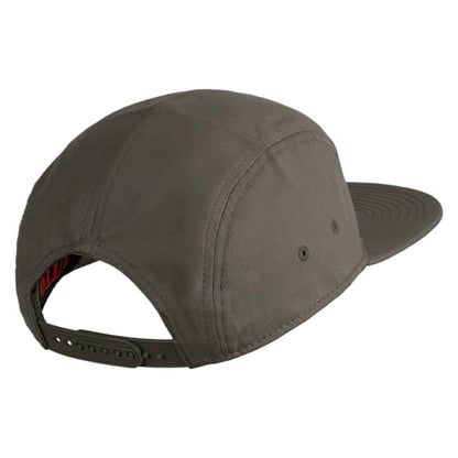 5 Panel Superior Cotton Twill Flat Bill Camper Cap - color: Olive Green