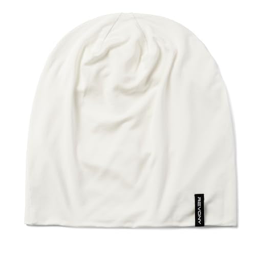 Summer T-Shirt Beanie for Men & Women - Soft Modal - Slouchy Style - color: White