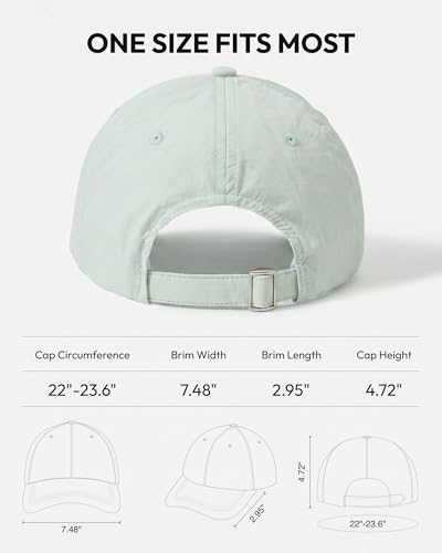 Jeasona UPF 50+ UV Protection Running Hat for Women, Lightweight Quick Dry Packable Sun Protection Baseball Cap - color: Green