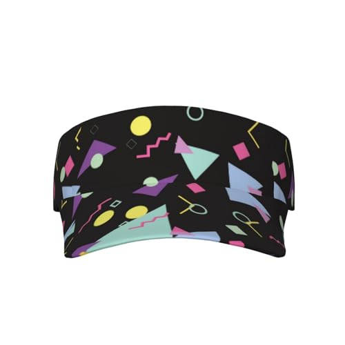 Sports Sun Visor Hats Adjustable Men Women Lightweight Packable Cooling Empty Top Visor Hat for Running, Tennis, Golf - color: 80s 90s