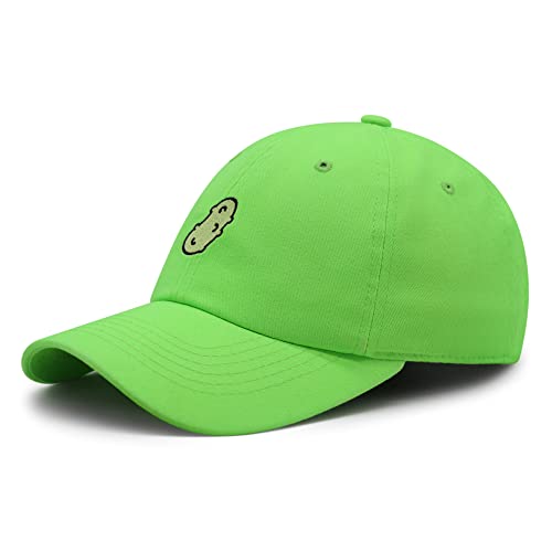 JPAK Pickle Premium Dad Hat Embroidered Cotton Baseball Cap Dill Juice - color: Neon Green