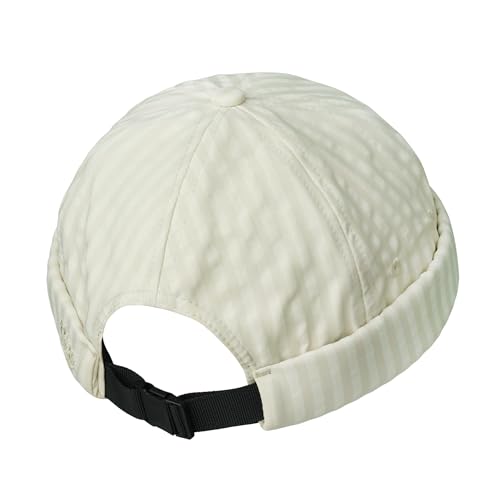 Croogo Checked Brimless Hat Lightweight Quick Dry Docker Cap for Men - color: Beige