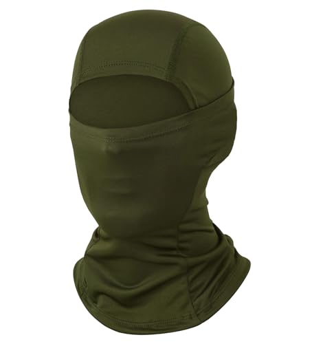 Ski Mask Balaclava Motorcycle Summer Sun UV Protection Face Mask for Men - color: Army Green