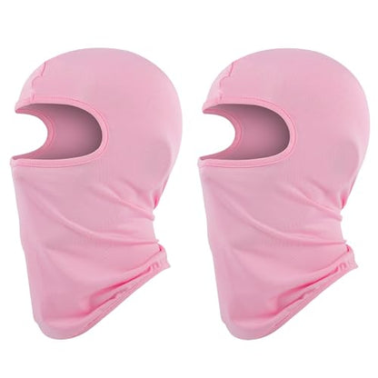 Pukavt 1-3 Pack Kids Balaclava Ski Mask for Boys and Girls - color: Pink-2pk(thin )