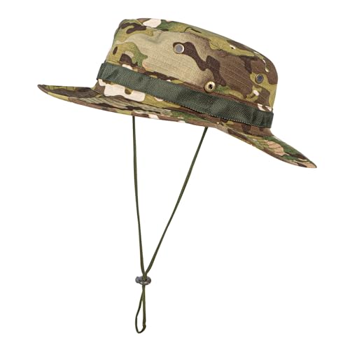 Rosoz Sun Hats for Men Women Bucket Hat UPF Protection Wide Brim Boonie Hat - color: 1pack-green Camo2