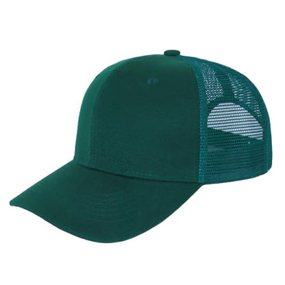 ZH 12 Pack Mesh Trucker Hats, Bulk Baseball Caps for Men and Women, Trucker Cap Wholesale - color: Dark-green