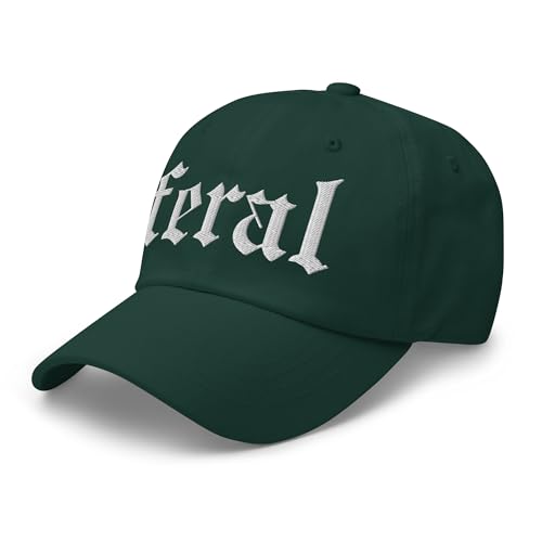 NX Feral Embroidered Curved Bill Cap Relaxed Fit Low Crown Adjustable Dad Hat - color: Spruce