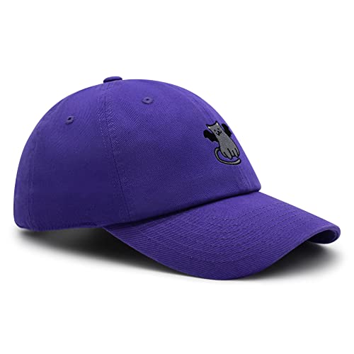 JPAK Bat-cat Premium Dad Hat Embroidered Cotton Baseball Cap Cat Kitty - color: Purple