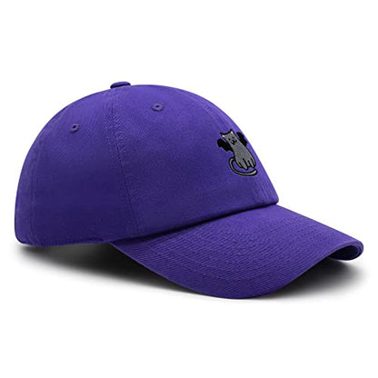 JPAK Bat-cat Premium Dad Hat Embroidered Cotton Baseball Cap Cat Kitty - color: Purple