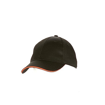 Chef Works Unisex Cool Vent Baseball Cap - color: Black/Orange