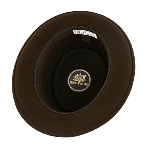 Stetson Cranston Men's Wool Dress Hat - color: Chocolate, size: Medium