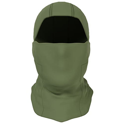 BaHoki Essentials Balaclava Ski Mask - Breathable Thermal Face Cover for Cold Weather - Wind-Resistant Head Gear - style: Green