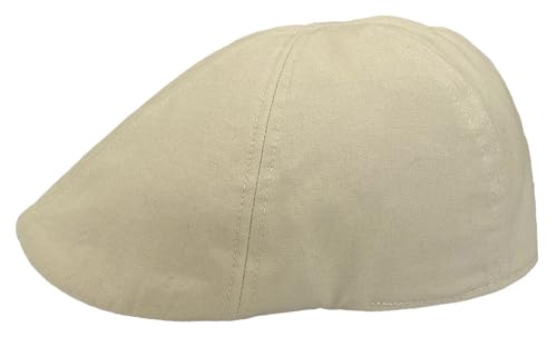 Broner Mens Wayward Brushed Cotton Six Panel Pub Cap with Geometric Print Lining - color: Beige, size: Large
