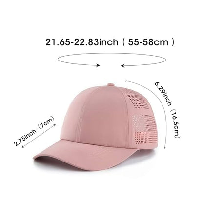 HH HOFNEN Women Quick Drying Baseball Cap Sun Hat Unstructured Golf Hat - color: #1 Dark Pink
