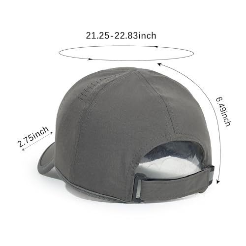 HH HOFNEN Quick Dry Baseball Hat Unstructured Athletic Golf Cap Women Men - color: 1-darkgray