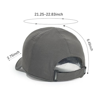 HH HOFNEN Quick Dry Baseball Hat Unstructured Athletic Golf Cap Women Men - color: 1-darkgray