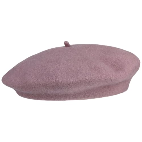 Women's Beret Cashmere Wool French Hat Made in EU Women Autumn Winter - color: Oldrose, size: 6 7/8