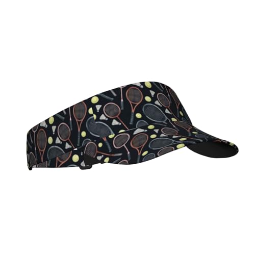 Funny Adjustable Sport Sun Visor Hat for Women Men - color: Badminton Tennis