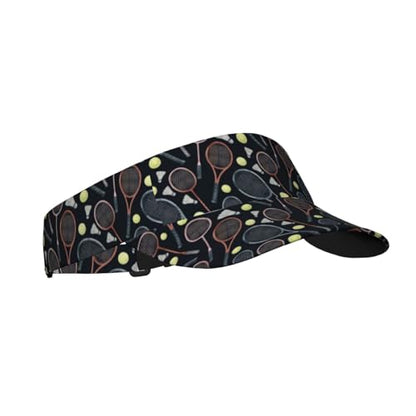 Funny Adjustable Sport Sun Visor Hat for Women Men - color: Badminton Tennis