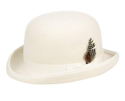EPOCH Men's Wool Felt Derby Hat - color: Ivory, size: X-Large