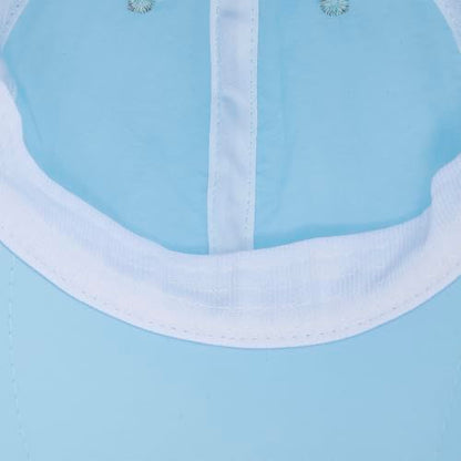 American Trends Mens Sun Hat with Neck Flap, UV Protection Outdoor Flap Hat, Packable Soft Fishing Hiking Gardening Hat - color: Blue