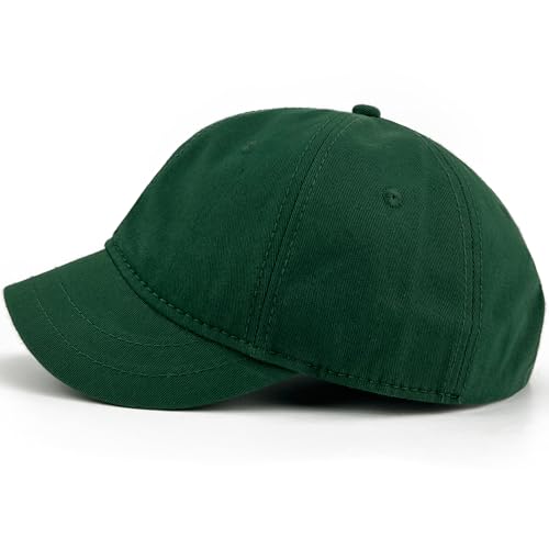 Loneshark Short Brim Baseball Cap for Running Small Bill Umpire Hat - color: Olive