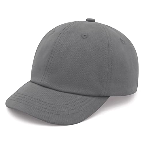 qikqik Baby Baseball Cap Toddler Baseball Hat Baby Ball Cap Toddler Hats for Boys Girls Cotton Infant Caps Kids Trucker Hat - color: Grey, size: 2-6 Years