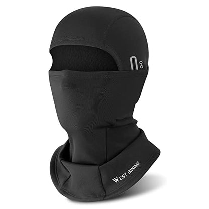 West Biking Balaclava Ski Mask Warm Face Mask for Cold Weather Lightweight Windproof Thermal Winter Scarf Face Mask Men Wome - color: Black-2