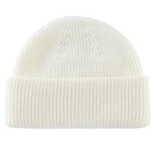 Connectyle Short Fisherman Beanie for Men Women Warm Winter Hats Knit Cuffed Beanies Skull Cap Acrylic Watch Hat - color: Beige