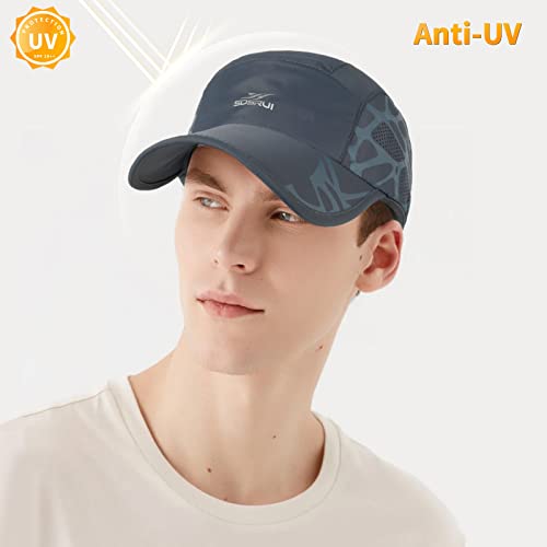 Running Hat Mesh Quick Dry Hat Baseball Cap for Women Men - color: Dark Grey