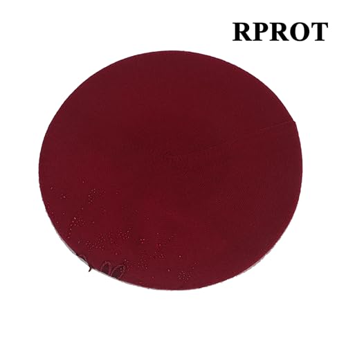 French Style Flower Embroidery Beret - Soft Knitted Solid Color Hat for Women & Girls Accessory, 22-23.6in