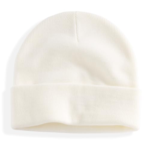 Connectyle Men's Cuffed Beanie Hat Double Layer Knit Winter Watch Cap - color: Beige