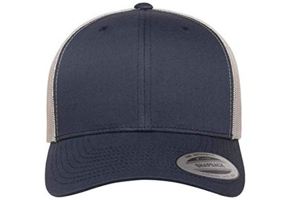 Yupoong Yp Classics Retro Trucker Cap - color: Navy/Silver, size: One Size, style: Single
