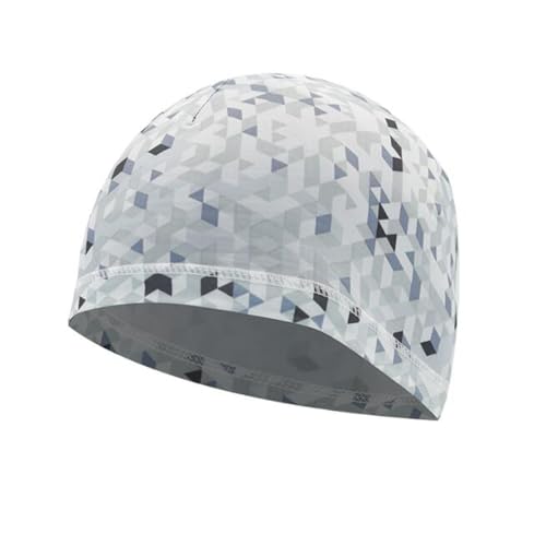 Helmet Skull Caps Sport Cycling Sweat Wicking Helmet Liner Quick Dry Running Hat for Men and Women - color: Checkered White