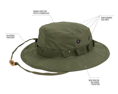 Boonie Hat - color: Khaki, size: 7 3/4