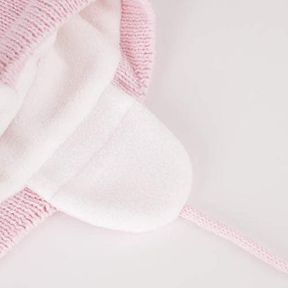 Baby Toddler Beanie Earflap Winter Hat Fleece Lined Knit Cap Girls Boy - color: Pink, size: 2-5T