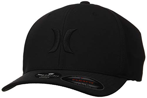 Hurley Mens Baseball Cap, H2O-Dri Stretch Fitted Hat with Curved Bill - color: 011, size: Large-X-Large